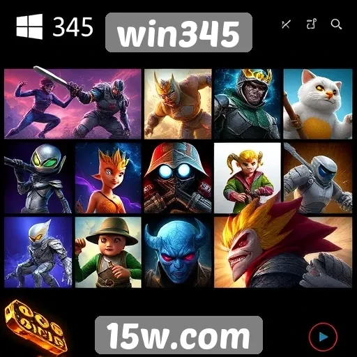 Variedade de jogos oferecidos no win345